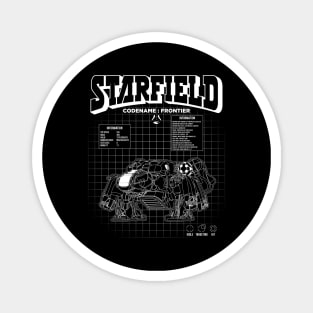 STARFIELD CODENAME FRONTIER Black and White Magnet